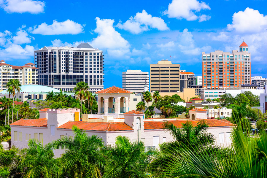 The skyline in downtown Sarasota. File photo: Sean Pavone, Shutter Stock, licensed.